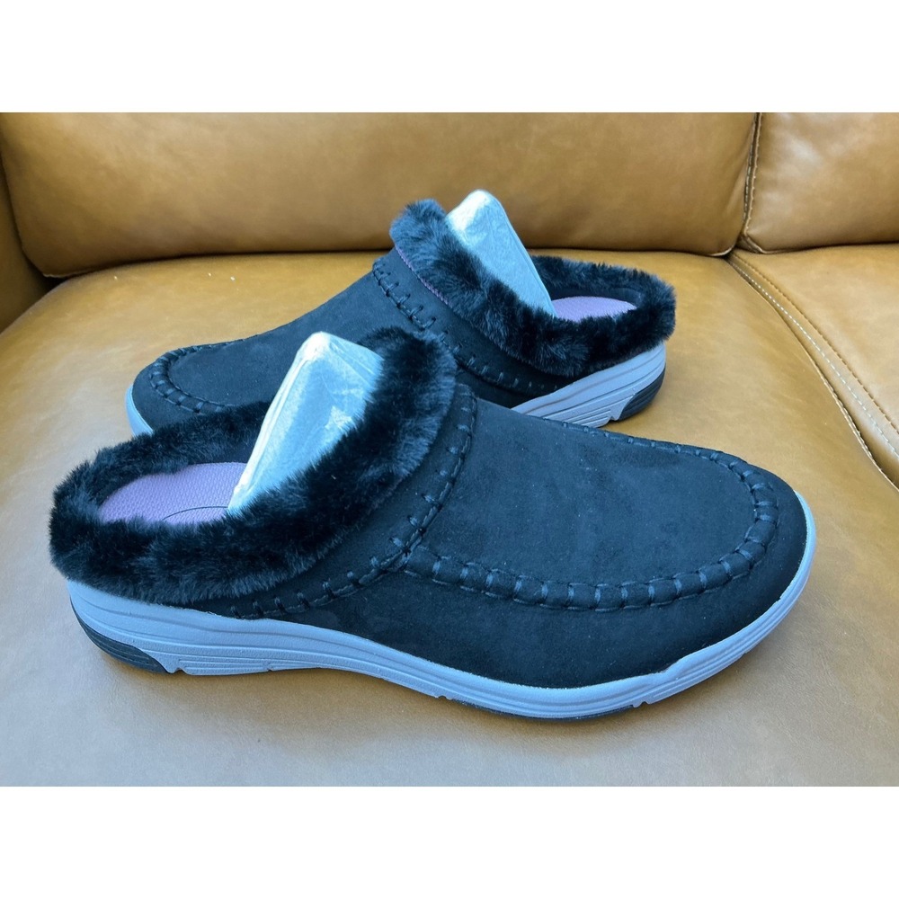 Ryka Ariana Mule Clogs Womens 7.5W Black New Cozy Lined Winter Slip On Shoes